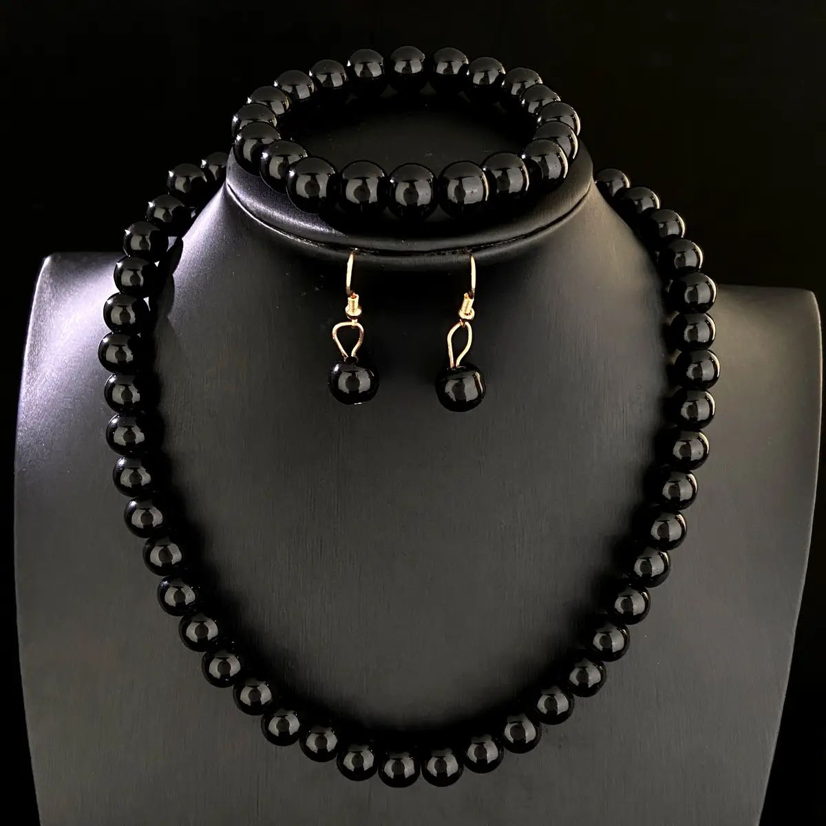 White Pearl Multi Layered Necklace with Earrings Set for Women - Image 2
