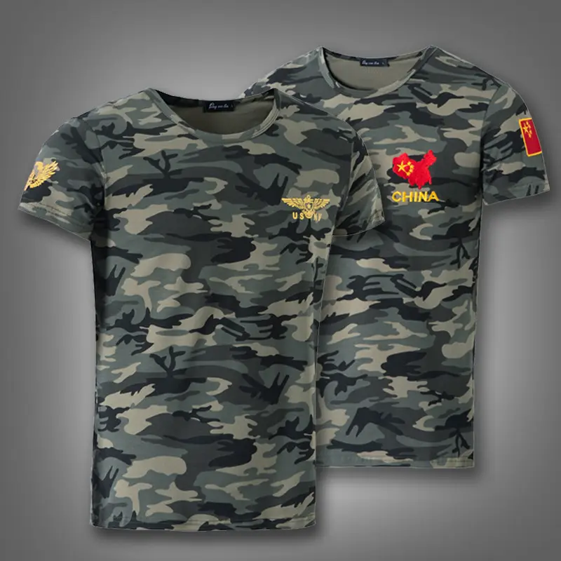 Men Camo T-Shirt 2025 Summer China Logo - Image 7