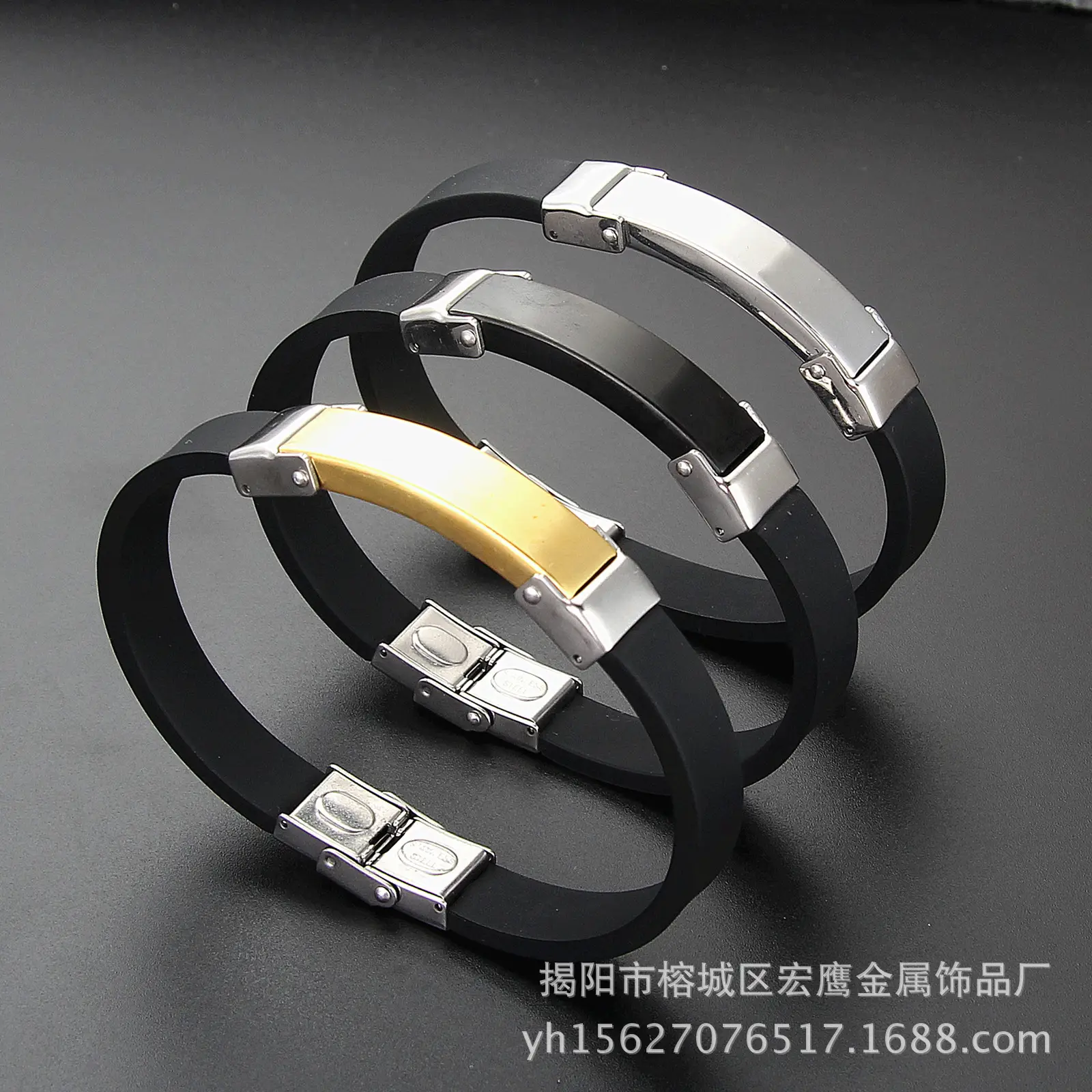 Black Titanium Steel Braided Leather Bracelet Set - Image 15