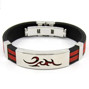 Black Titanium Steel Braided Leather Bracelet Set — feature 5