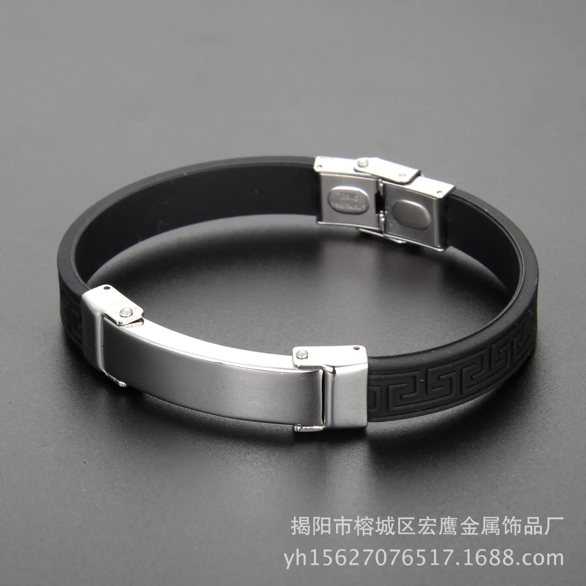 Black Titanium Steel Braided Leather Bracelet Set - Image 11