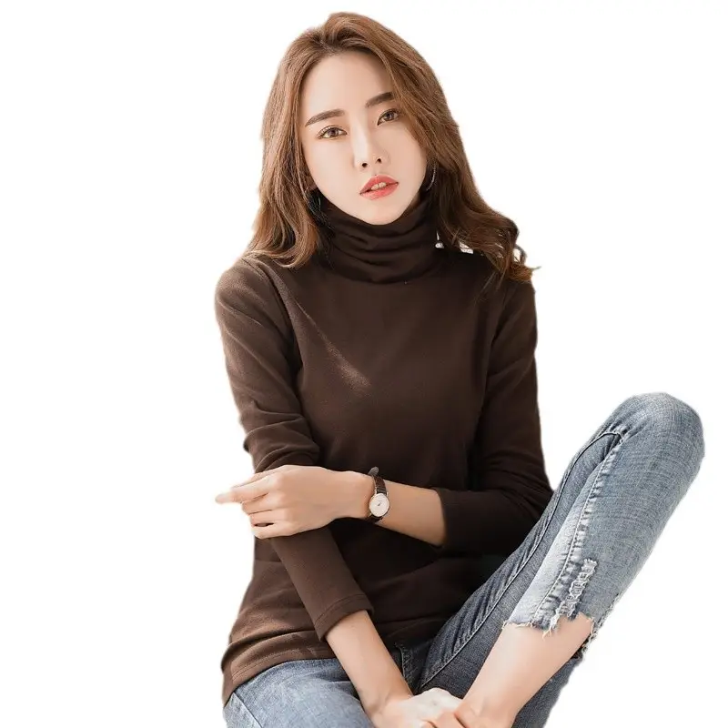 Women Korean Style Long Sleeve T-Shirt Grey