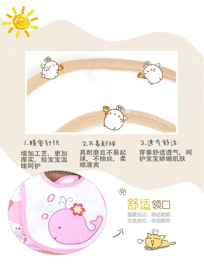 印花刺绣口水巾儿童围嘴婴儿口水兜_05