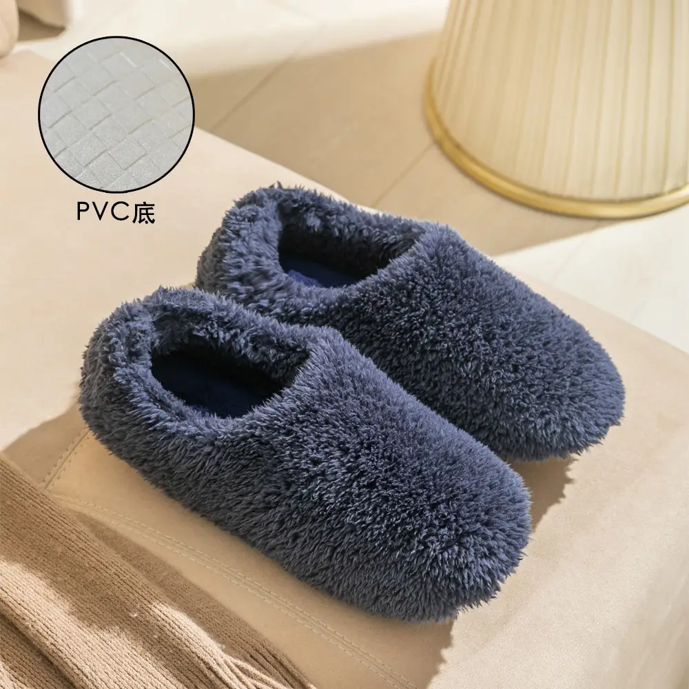 New Style Closed-Back Slippers for Couples, Warm, Non-Slip, Thickened, for Home Use, Casual Indoor Winter Plush Slippers