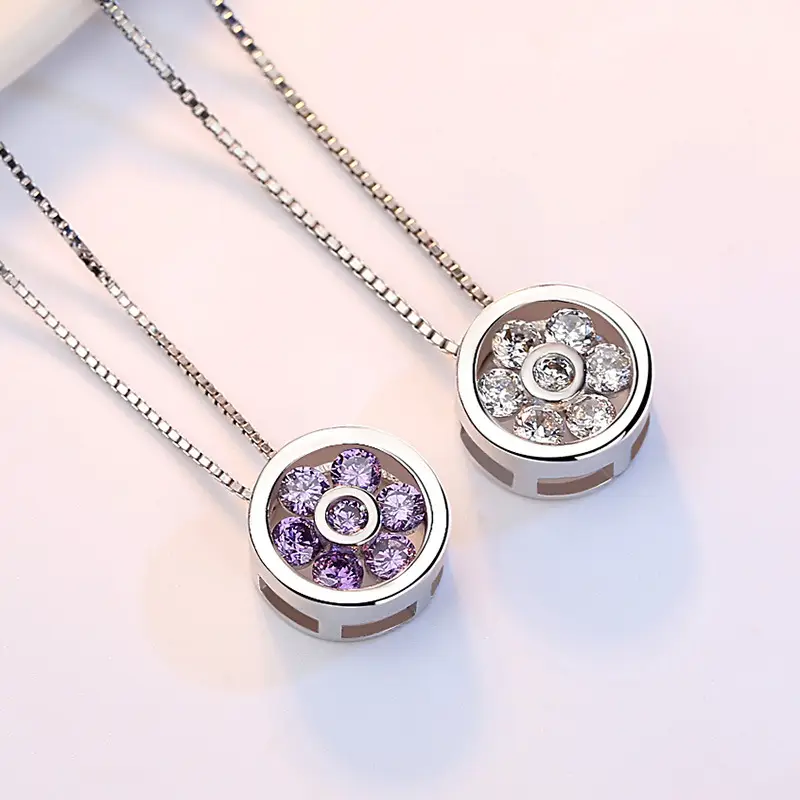 Korean Heart Pendant Silver Necklace for Women - Image 4