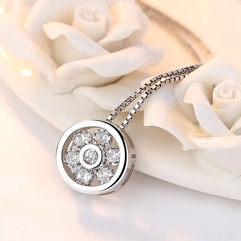 Korean Heart Pendant Silver Necklace for Women - Image 5