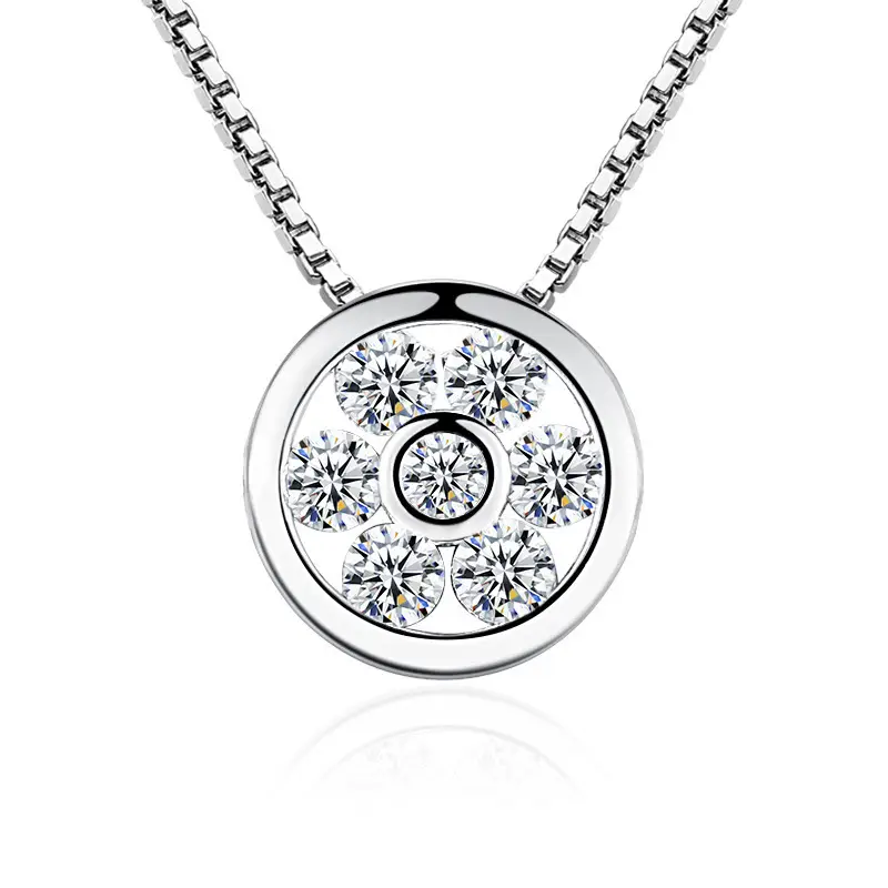 Korean Heart Pendant Silver Necklace for Women - Image 2