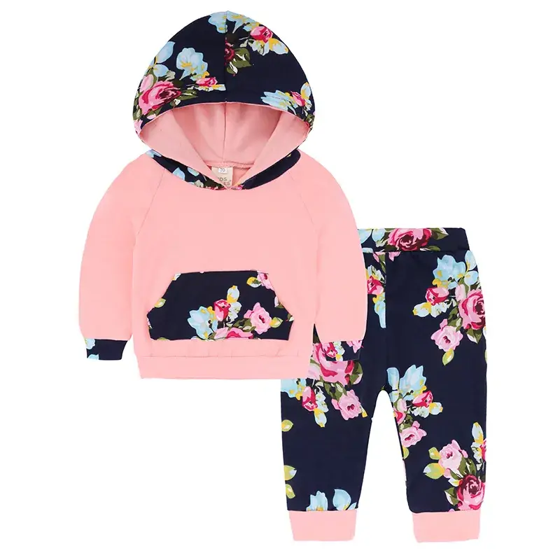 Pink Floral Hooded Baby Set 2025 - Image 5