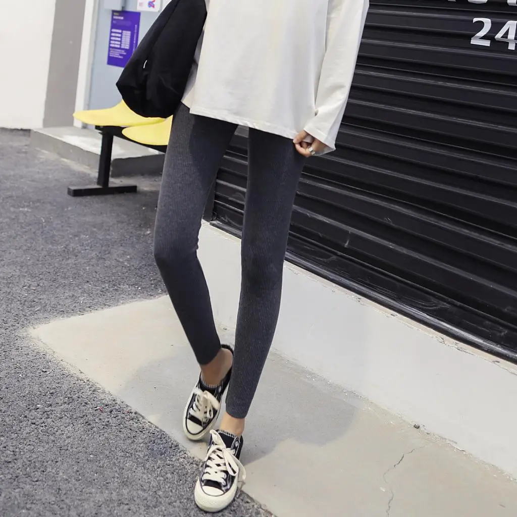 2017 Cotton Stripe Leggings Plus Size Thin Slim Fit - Image 9