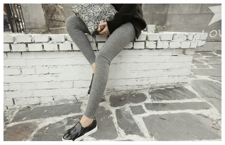 2017 Cotton Stripe Leggings Plus Size Thin Slim Fit — feature 17