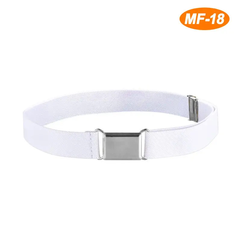 Adjustable Monochrome Elastic Belt for Kids - Image 13