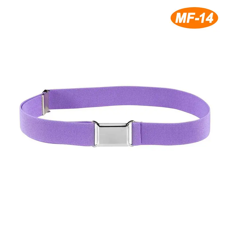 Adjustable Monochrome Elastic Belt for Kids - Image 27