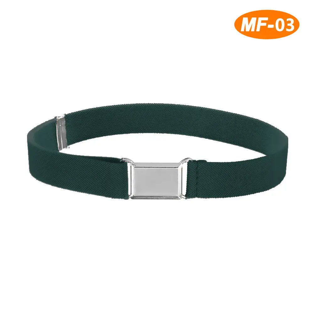 Adjustable Monochrome Elastic Belt for Kids - Image 28