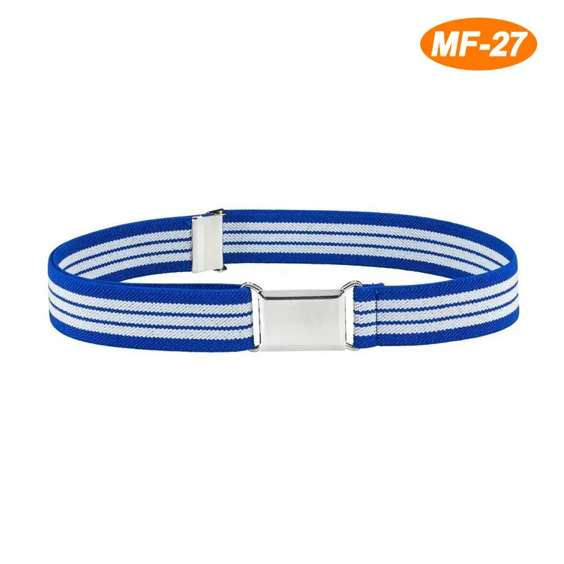 Adjustable Monochrome Elastic Belt for Kids - Image 31