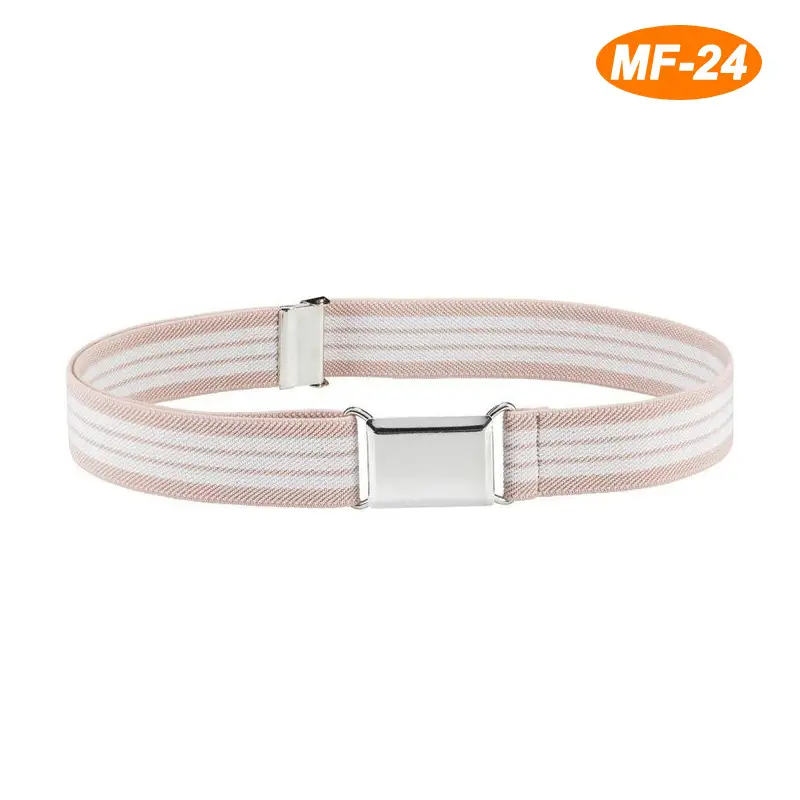 Adjustable Monochrome Elastic Belt for Kids - Image 32