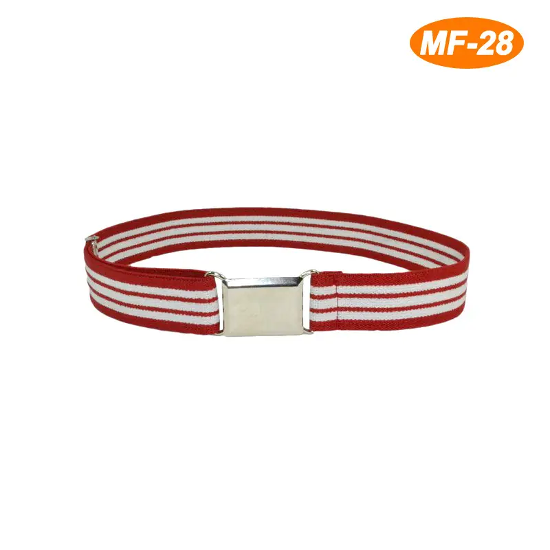 Adjustable Monochrome Elastic Belt for Kids - Image 33