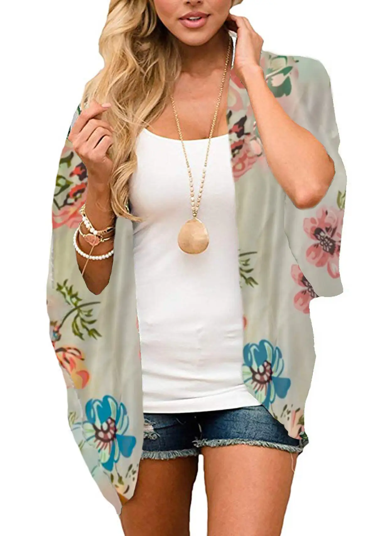 Digital Printed Floral Cardigan Sun Protection Clothing - Image 21
