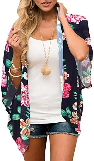 Digital Printed Floral Cardigan Sun Protection Clothing - Image 27