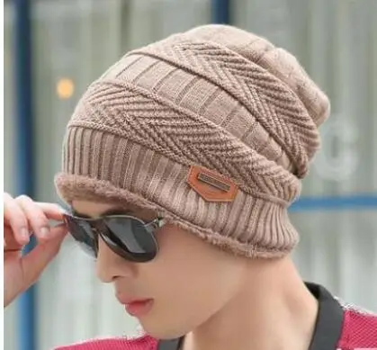 Winter Fleece Knit Hat for Men Women Korean Style
