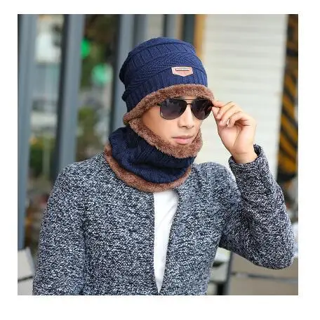 Winter Fleece Knit Hat for Men Women Korean Style