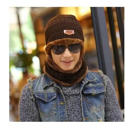 Winter Fleece Knit Hat for Men Women Korean Style