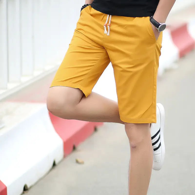 Men Summer Cotton Shorts Navy Large One Piece - Image 3