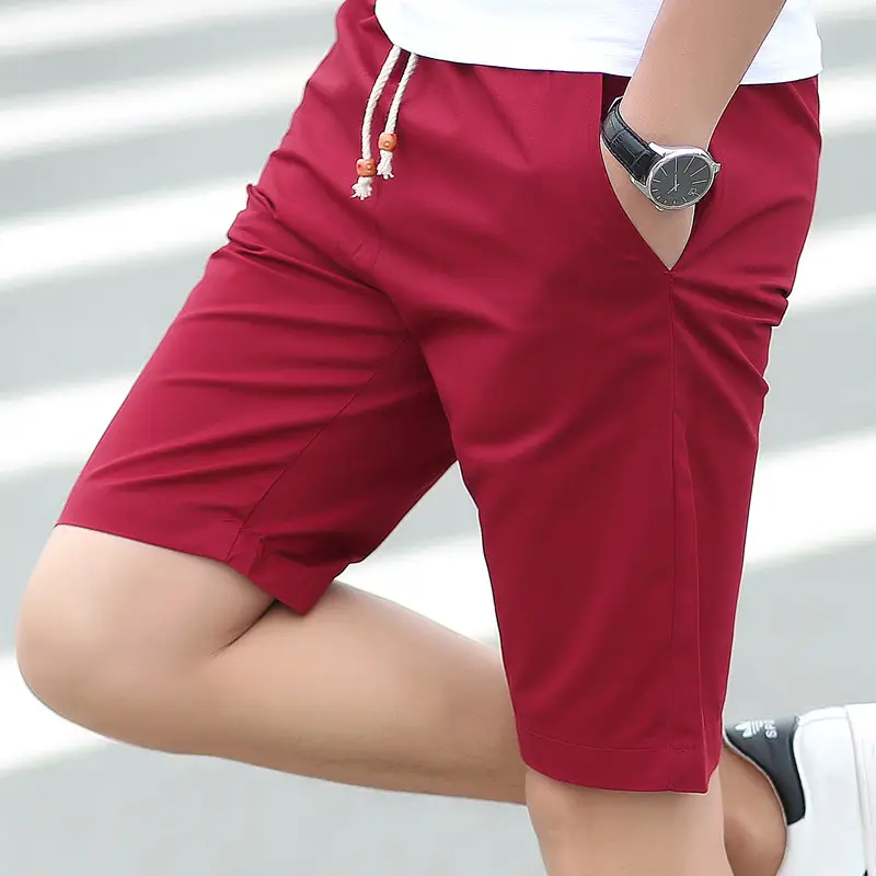 Men Summer Cotton Shorts Navy Large One Piece - Image 4