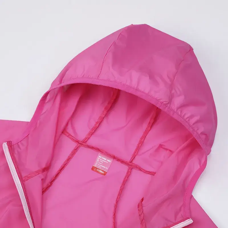 Spring Autumn Men's Pink Hooded Jacket Plus Size - Image 12