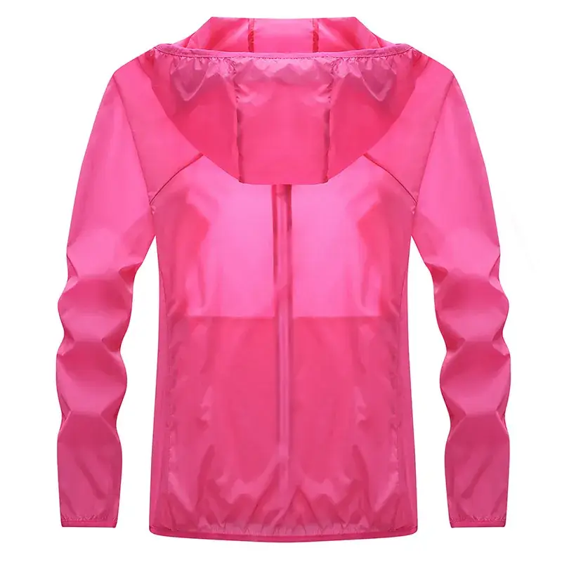 Spring Autumn Men's Pink Hooded Jacket Plus Size - Image 14