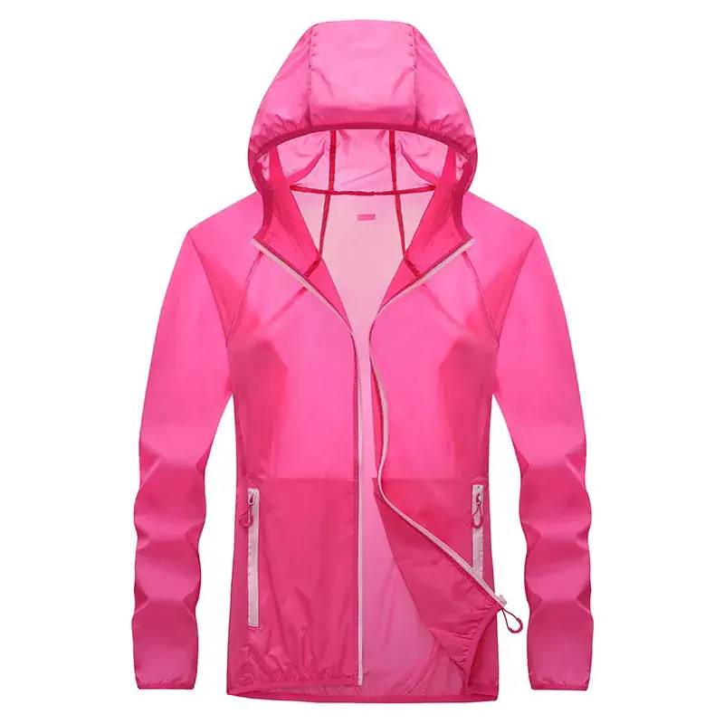 Spring Autumn Men's Pink Hooded Jacket Plus Size - Image 2