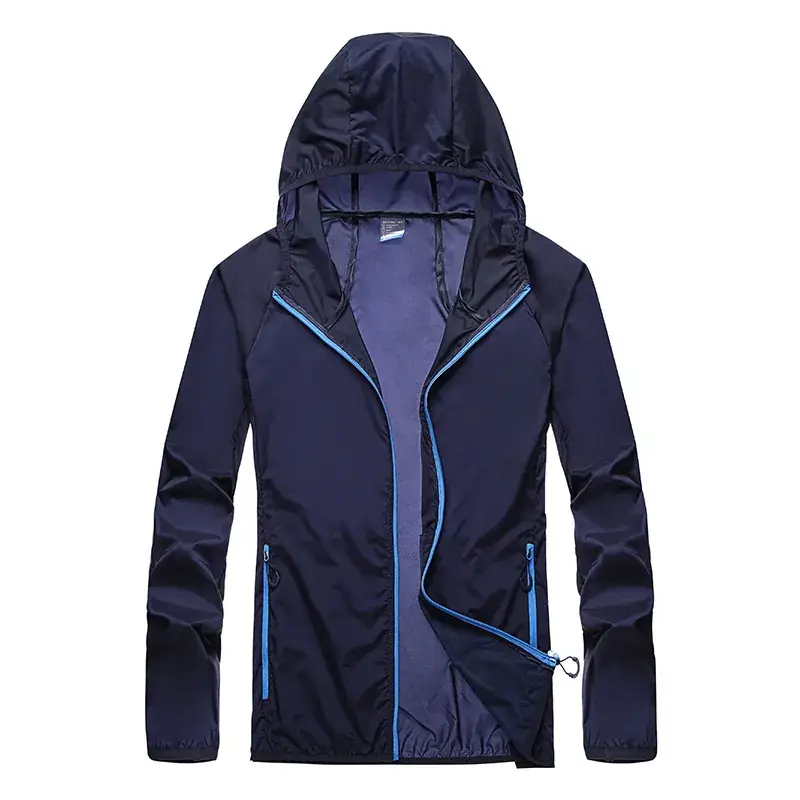 Spring Autumn Men's Pink Hooded Jacket Plus Size - Image 9