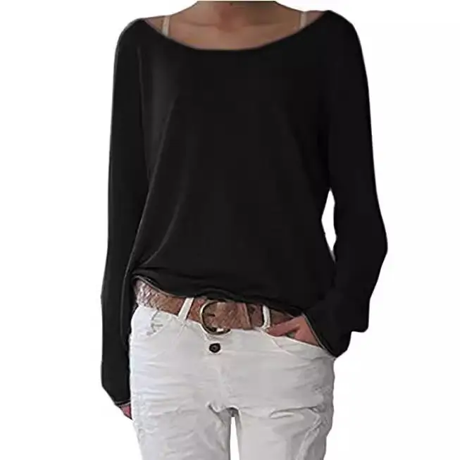 Women's White Long Sleeve Knitted T-Shirt Top - Image 10
