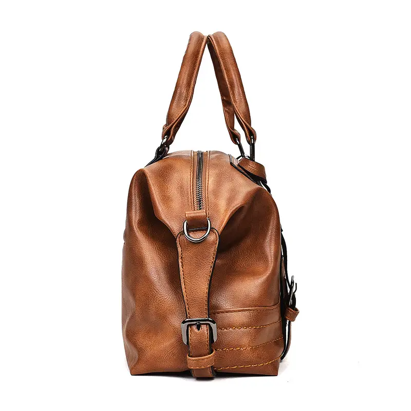 Waxed Leather Boston Women's Shoulder Crossbody Bag - Image 8
