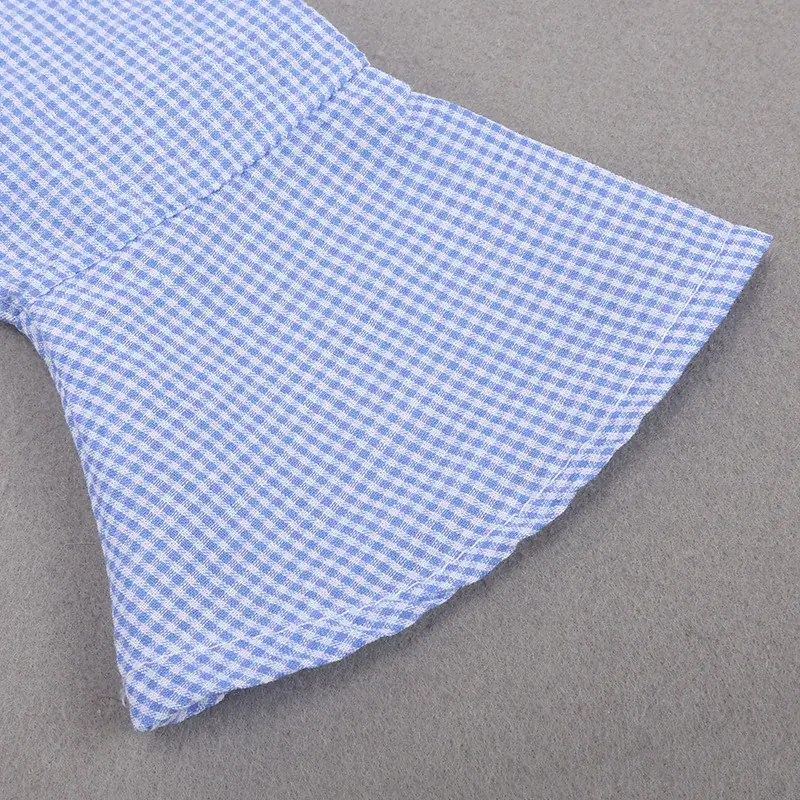 Girls Blue Gingham Top & Skirt Set 2-Piece 2025 - Image 4