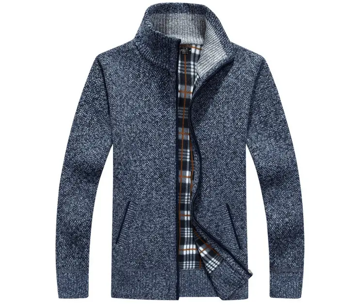 Maroon Fleece Lined Zipper Coat for Men, Durable Warm, Stylish Knitwear