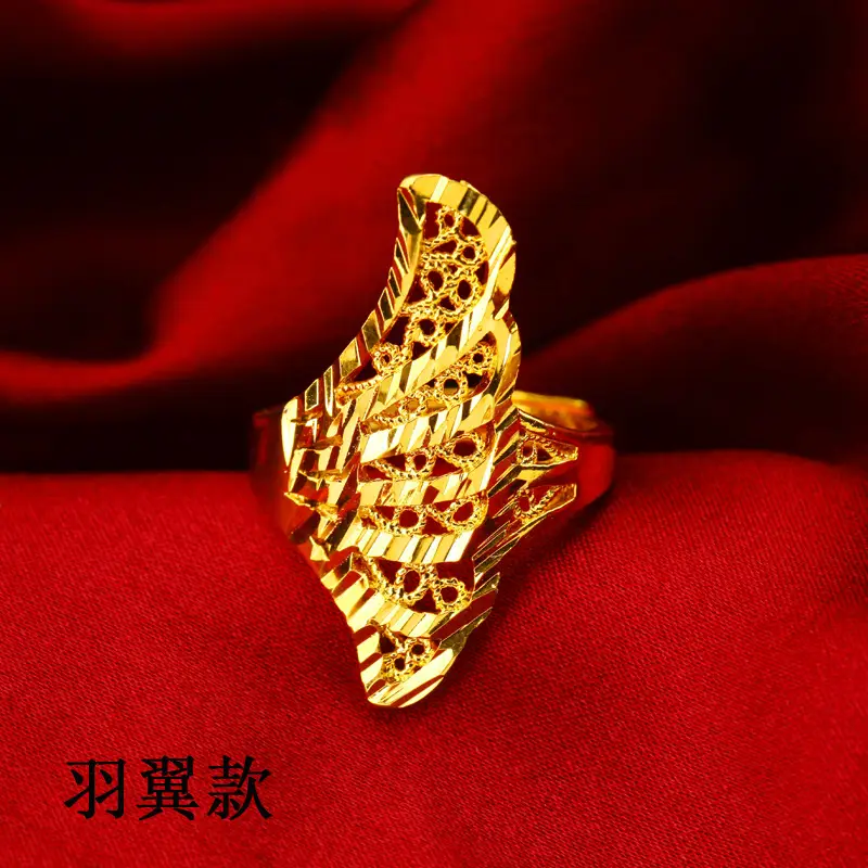 Wholesale Gold Winged Ring for Women, Exaggerated Design, No Fading - Image 3