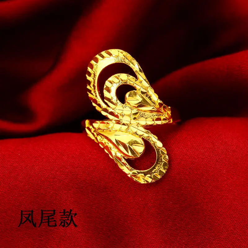 Wholesale Gold Winged Ring for Women, Exaggerated Design, No Fading - Image 4