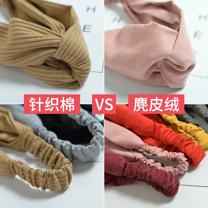 Grey Elastic Cross Hair Band for Women - Image 56