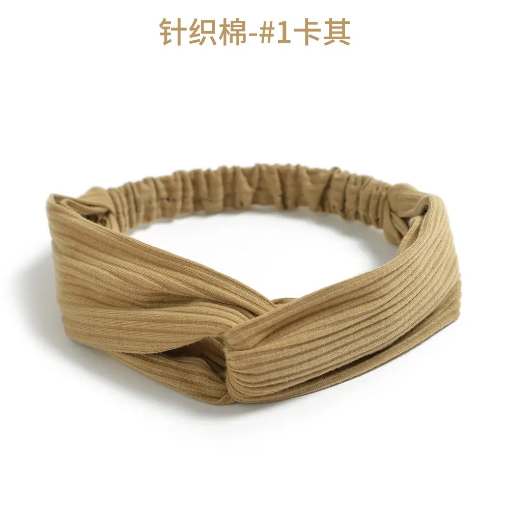 Grey Elastic Cross Hair Band for Women - Image 25
