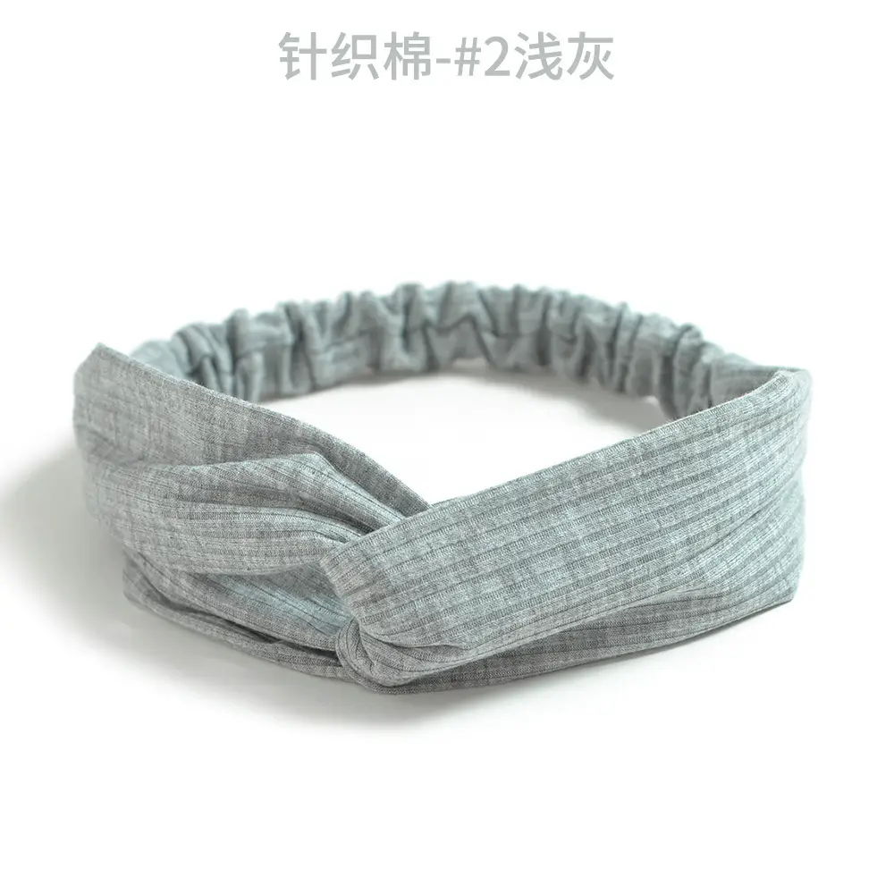 Grey Elastic Cross Hair Band for Women - Image 26