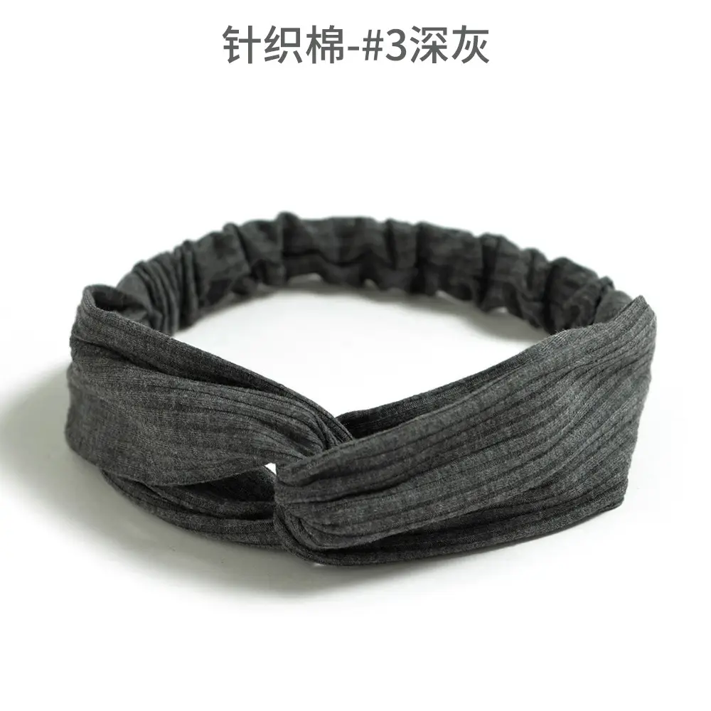 Grey Elastic Cross Hair Band for Women - Image 27
