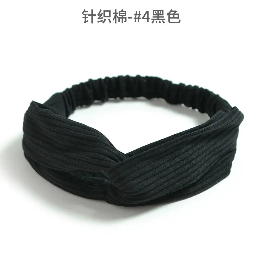 Grey Elastic Cross Hair Band for Women - Image 28