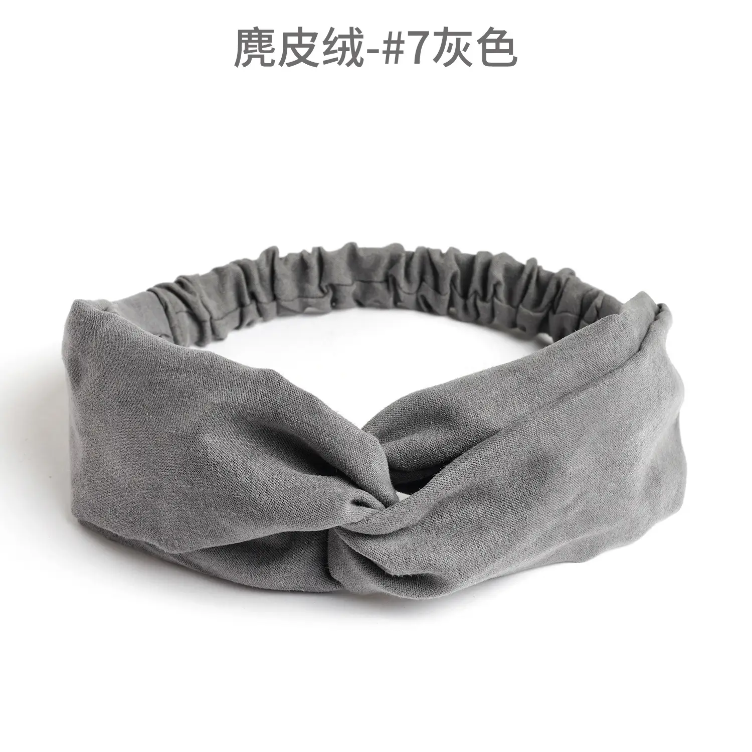 Grey Elastic Cross Hair Band for Women - Image 7