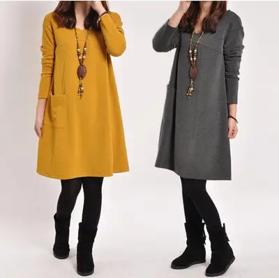 2023 Korean Style Women Loose Skirt Dress Yellow - Image 5