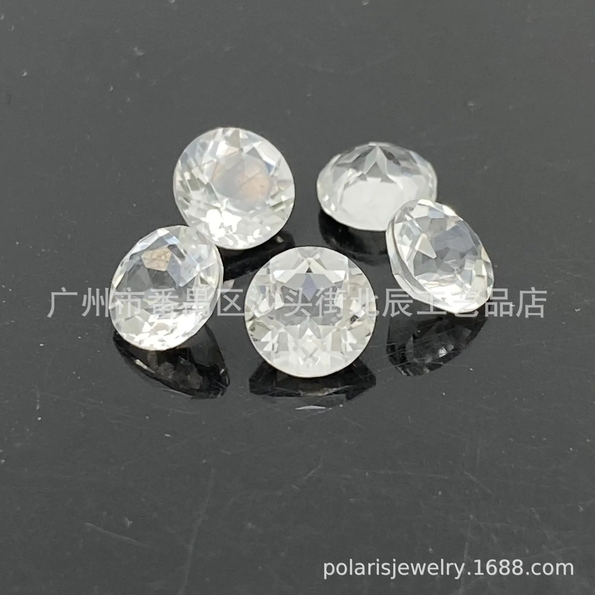 Natural White Crystal Round 1-10mm Bare Stone Ring — feature 4