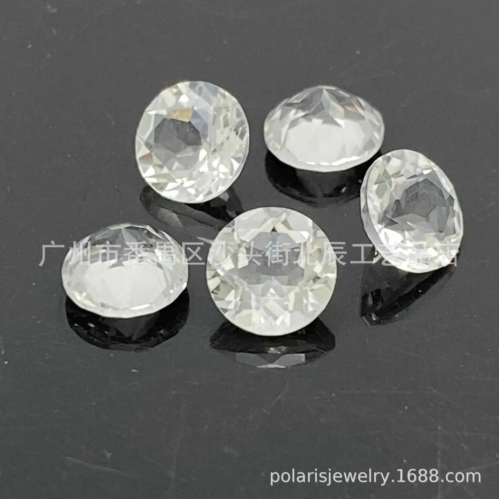 Natural White Crystal Round 1-10mm Bare Stone Ring — feature 5