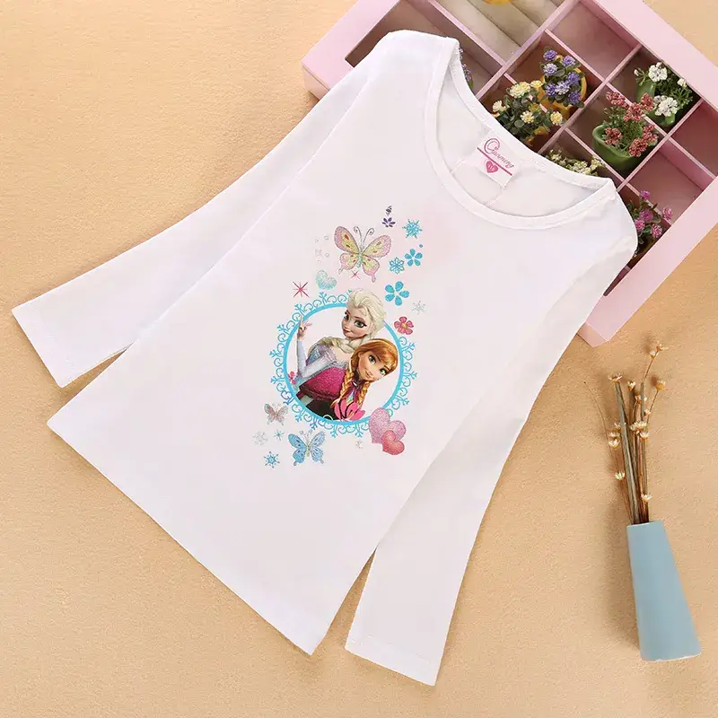 Frozen Print Long Sleeve T-Shirt for Girls Pink - Image 6