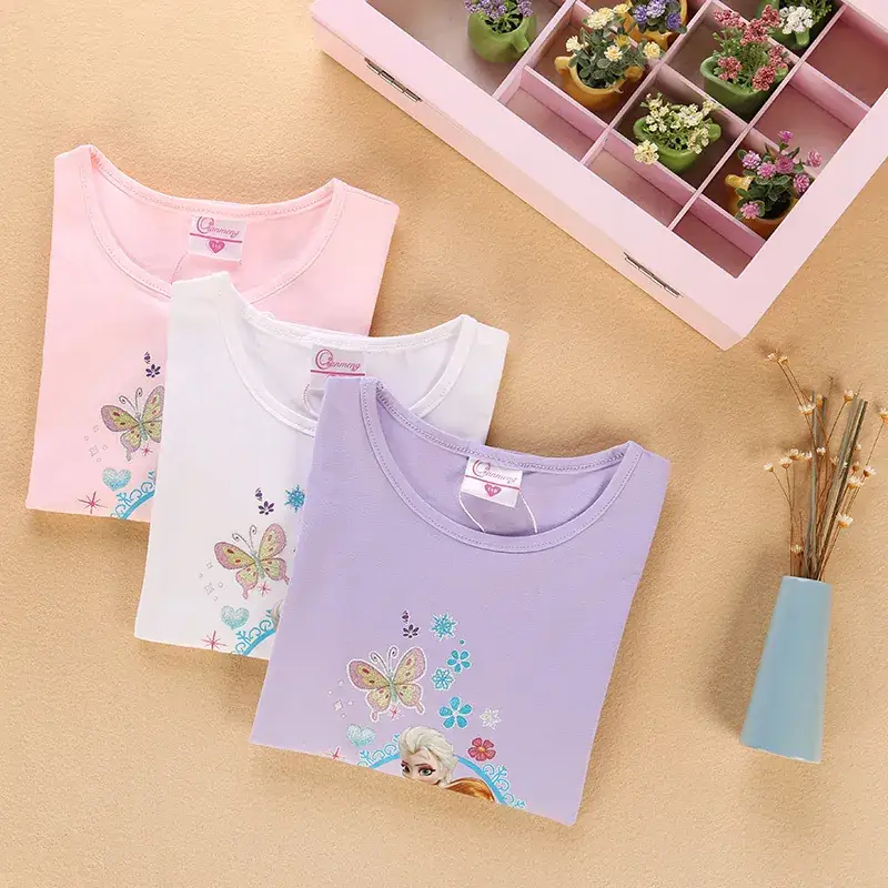 Frozen Print Long Sleeve T-Shirt for Girls Pink - Image 7