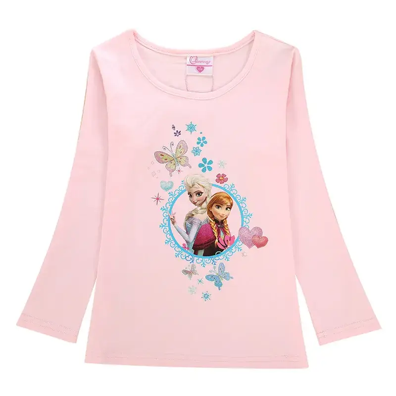 Frozen Print Long Sleeve T-Shirt for Girls Pink - Image 8
