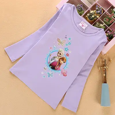 Frozen Print Long Sleeve T-Shirt for Girls Pink - Image 3